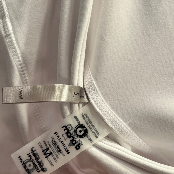 Mono B Womens White High-Waisted Moto Leggings NWT - Picture 5 of 6